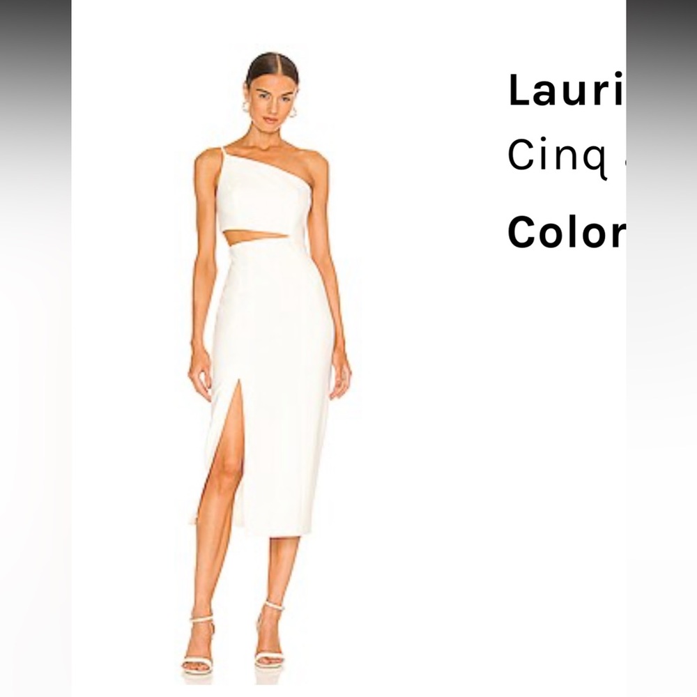 CINQ A SEPT - Laurile Dress in Ivory, white dress